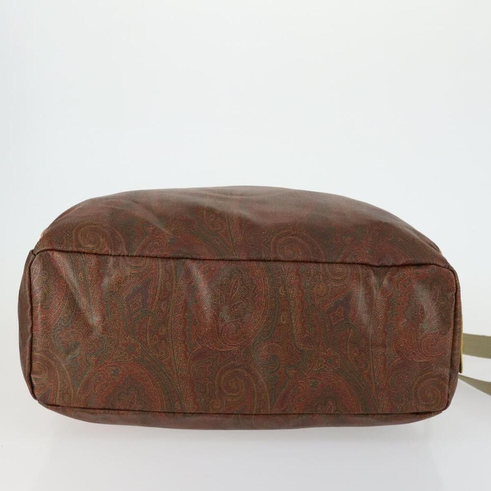 ETRO Paisley Boston Bag PVC 2way Bordeaux Gold Auth am10241 - Picture 5 of 16